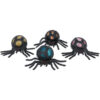 Squeezy Stretchy Glitter Spiders, 12pcs