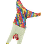 Upside Down Clown Costume, Multicoloured