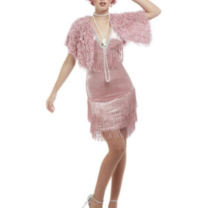 Deluxe 20s Vintage Pink Flapper Costume