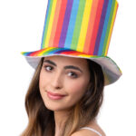 Deluxe Pride Rainbow Stripe Top Hat