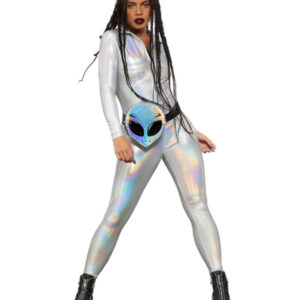 Fever Miss Whiplash Mirror Holographic Costume
