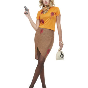 Bonnie Zombie Gangster Costume, Orange