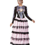 Deluxe Day of the Dead Senorita Costume, Pink