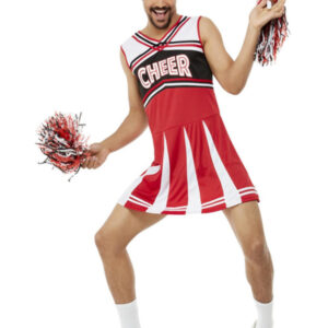 Give Me A...Cheerleader Costume, White & Red