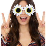 Daisy Hippie Specs, White