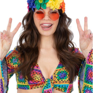 Rainbow Hippie Flower Crown