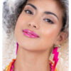 80s Neon Lightning Bolt Earrings, Pink