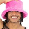 90s Pink Fur Bucket Hat