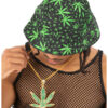 90s Hemp Bling Medallion, Green Glitter Resin