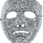 Silver Jewelled Robot Mask