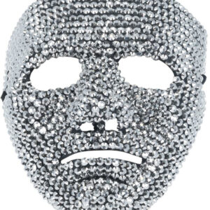 Silver Jewelled Robot Mask