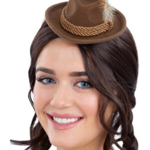 Mini Bavarian Trenker Hat, Brown