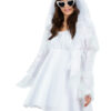 Fever Tinsel Festival Jacket, Iridescent White