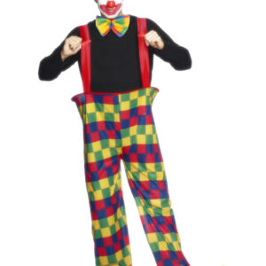 Hooped Clown Costume, Multi-Coloured
