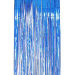 Holographic Foil Curtain Backdrop, Blue