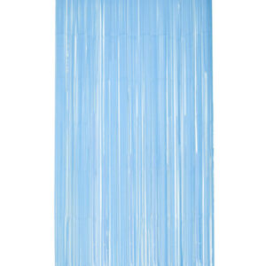 Matt Fringe Curtain Backdrop, Baby Blue