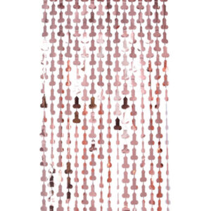 Penis Foil Curtain Backdrop, Rose Gold