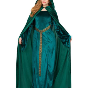 Deluxe Cloak, Emerald Green, Adults