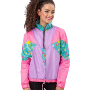 Ladies 80s Pastel Windbreaker Jacket