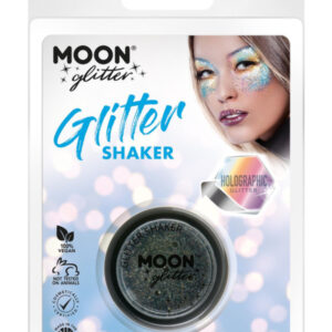 Moon Glitter Holographic Glitter Shakers, Black