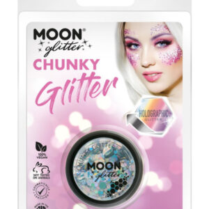 Moon Glitter Holographic Chunky Glitter, Silver