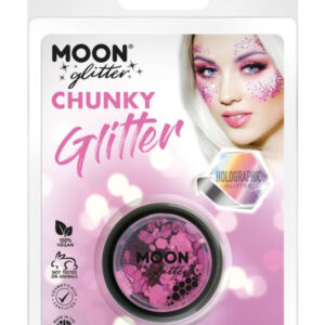 Moon Glitter Holographic Chunky Glitter, Pink