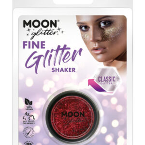 Moon Glitter Classic Fine Glitter Shakers, Red
