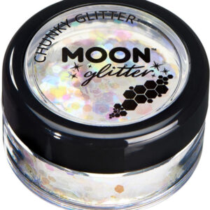 Moon Glitter Iridescent Chunky Glitter, White