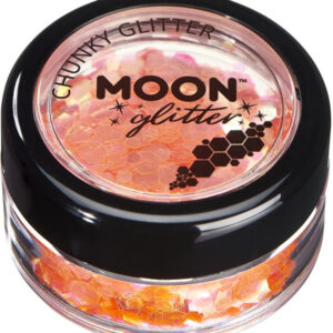 Moon Glitter Iridescent Chunky Glitter, Orange