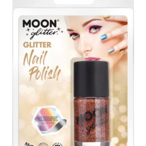 Moon Glitter Holographic Nail Polish, Rose Gold