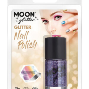 Moon Glitter Holographic Nail Polish, Purple
