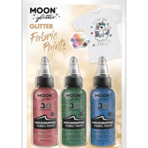 Moon Glitter Holographic Glitter Fabric Paint,