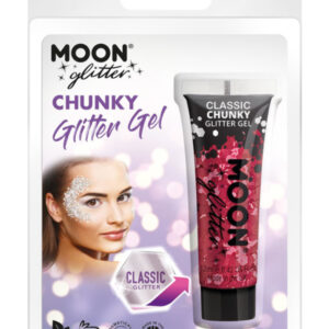 Moon Glitter Classic Chunky Glitter Gel, Red