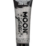 Moon Glitter Holographic Glitter Hair Gel, Silver