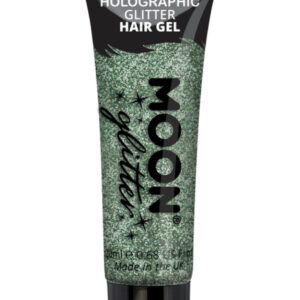 Moon Glitter Holographic Glitter Hair Gel, Green