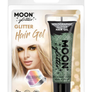 Moon Glitter Holographic Glitter Hair Gel, Green
