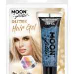 Moon Glitter Holographic Glitter Hair Gel, Blue
