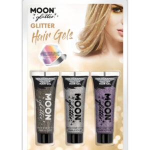 Moon Glitter Holographic Glitter Hair Gel,