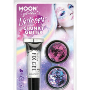 Moon Glitter Themed Clamshells, Pink