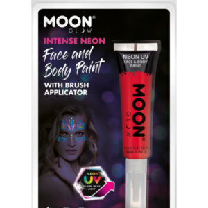 Moon Glow Intense Neon UV Face Paint, Red