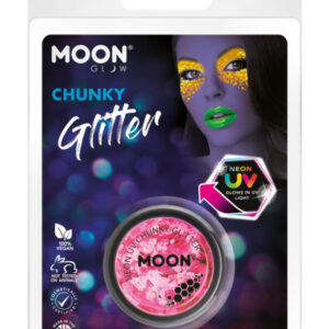 Moon Glow - Neon UV Chunky Glitter, Pink