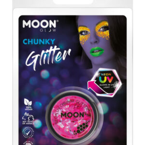 Moon Glow - Neon UV Chunky Glitter, Magenta