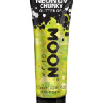 Moon Glow - Neon UV Chunky Glitter Gel, Yellow