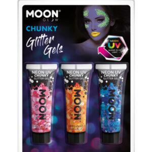 Moon Glow - Neon UV Chunky Glitter Gel,