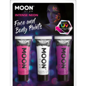 Moon Glow Intense Neon UV Face Paint, Hot Pink