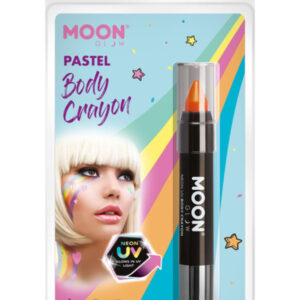 Moon Glow Pastel Neon UV Body Crayons, Pastel Oran
