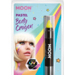 Moon Glow Pastel Neon UV Body Crayons, Pastel Yell