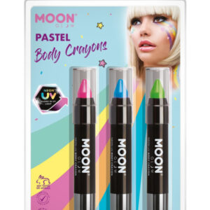 Moon Glow Pastel Neon UV Body Crayons,