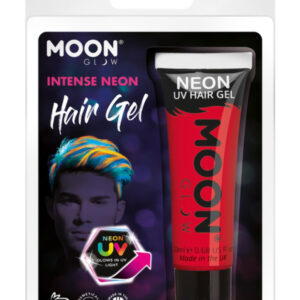 Moon Glow Intense Neon UV Hair Gel, Intense Red