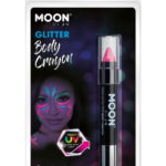 Moon Glow - Neon UV Glitter Body Crayons, Hot Pink